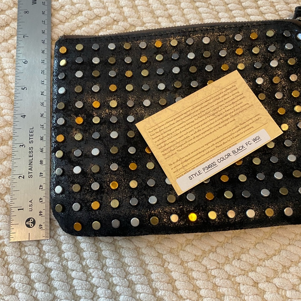 Patricia Nash wristlet black bag. EUC